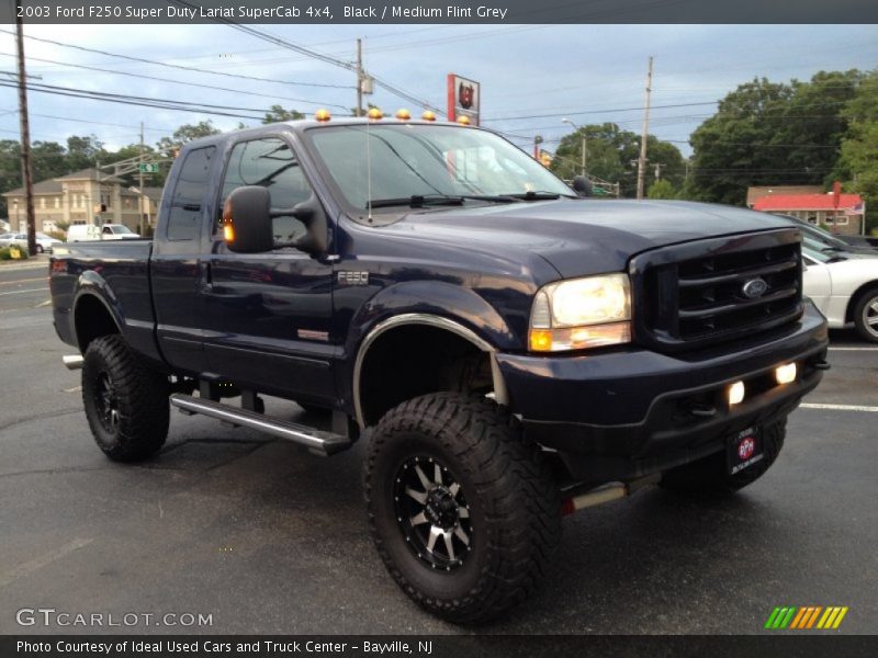 Black / Medium Flint Grey 2003 Ford F250 Super Duty Lariat SuperCab 4x4