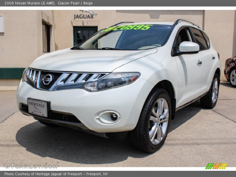 Glacier Pearl / Beige 2009 Nissan Murano LE AWD