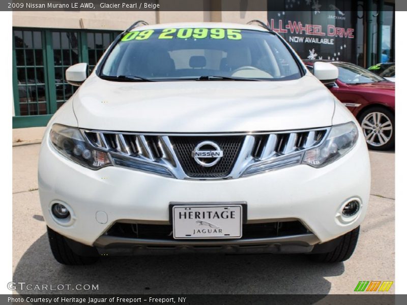 Glacier Pearl / Beige 2009 Nissan Murano LE AWD