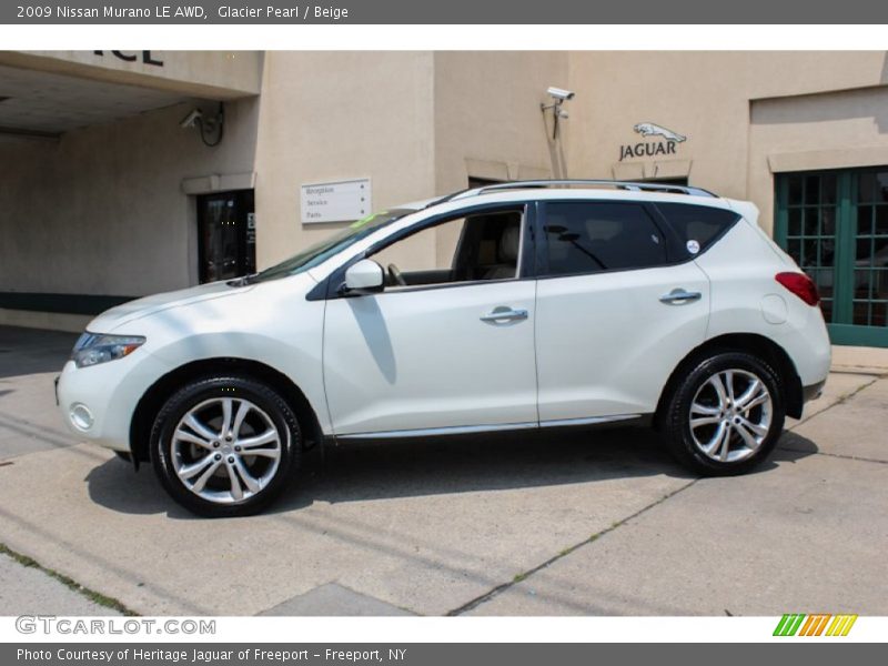 Glacier Pearl / Beige 2009 Nissan Murano LE AWD
