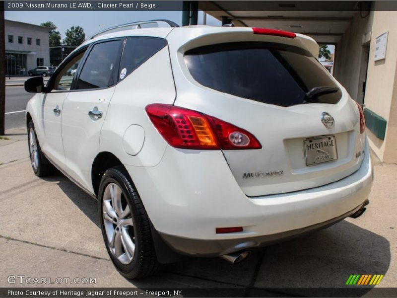 Glacier Pearl / Beige 2009 Nissan Murano LE AWD