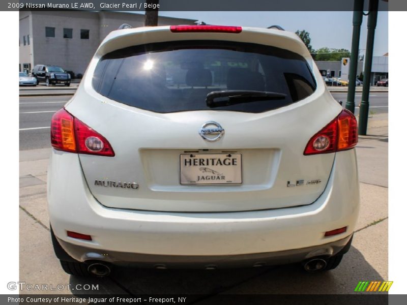 Glacier Pearl / Beige 2009 Nissan Murano LE AWD