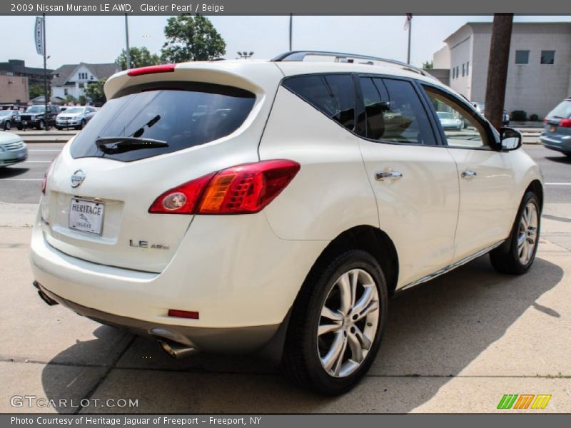 Glacier Pearl / Beige 2009 Nissan Murano LE AWD