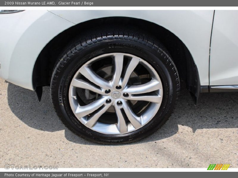 Glacier Pearl / Beige 2009 Nissan Murano LE AWD