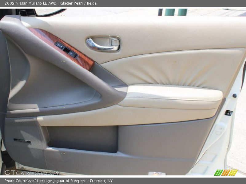 Glacier Pearl / Beige 2009 Nissan Murano LE AWD