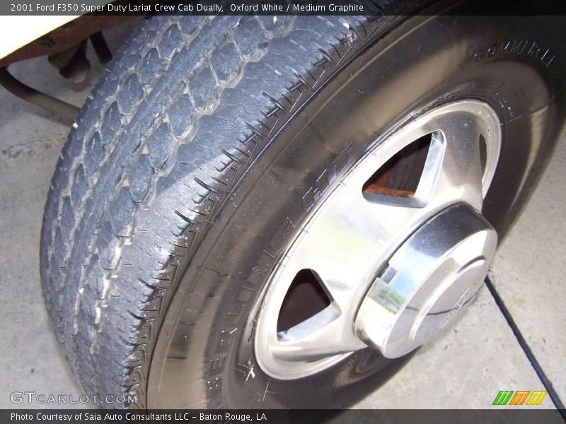 Oxford White / Medium Graphite 2001 Ford F350 Super Duty Lariat Crew Cab Dually