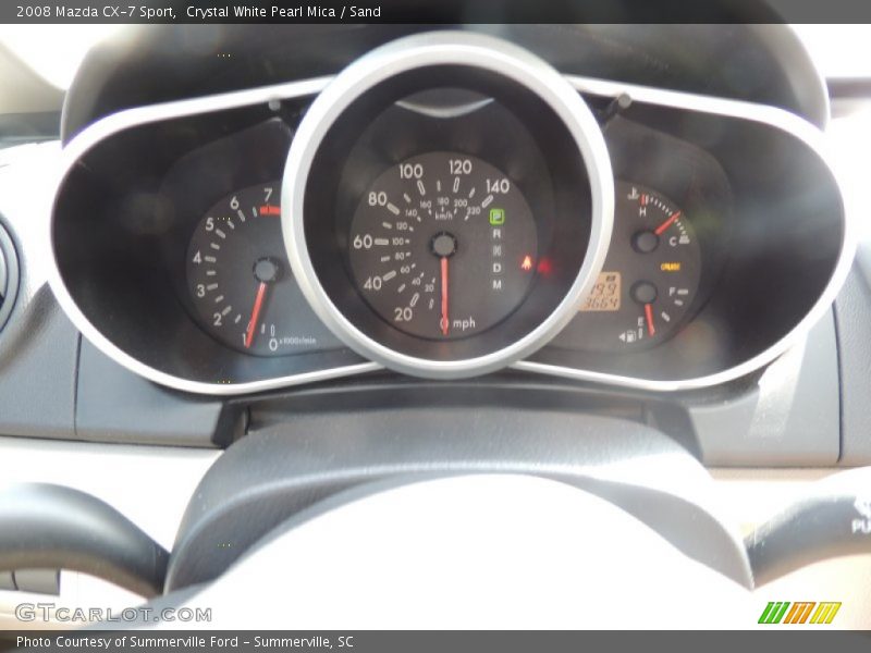 Crystal White Pearl Mica / Sand 2008 Mazda CX-7 Sport