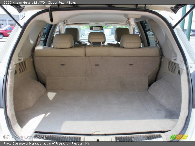 Glacier Pearl / Beige 2009 Nissan Murano LE AWD