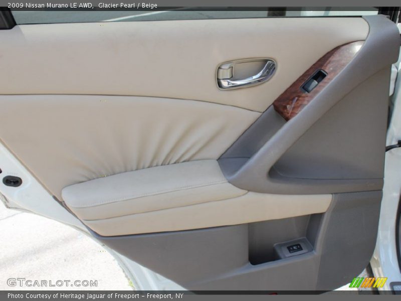 Glacier Pearl / Beige 2009 Nissan Murano LE AWD