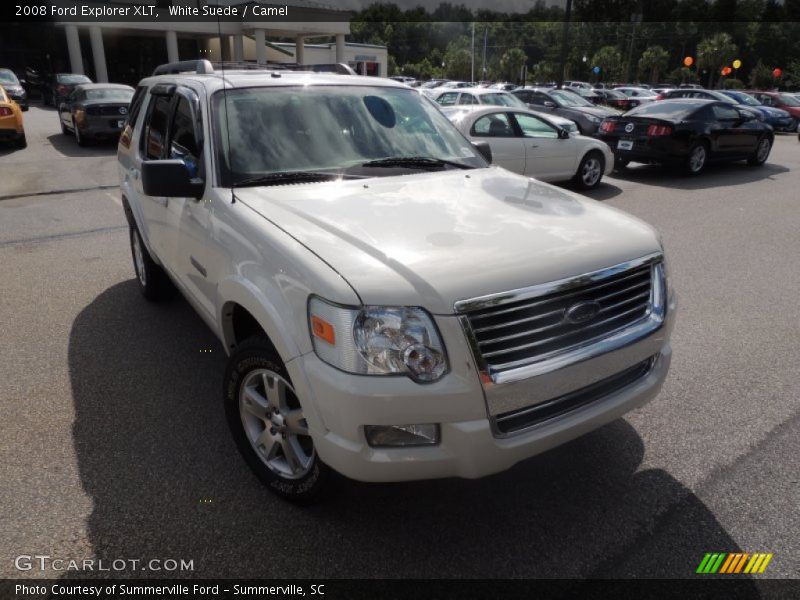 White Suede / Camel 2008 Ford Explorer XLT