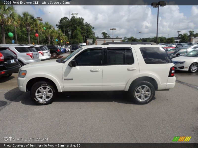 White Suede / Camel 2008 Ford Explorer XLT