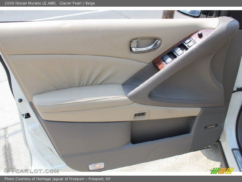 Glacier Pearl / Beige 2009 Nissan Murano LE AWD