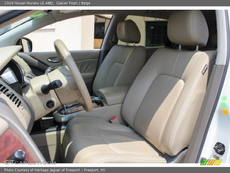 Glacier Pearl / Beige 2009 Nissan Murano LE AWD