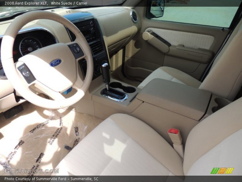 White Suede / Camel 2008 Ford Explorer XLT