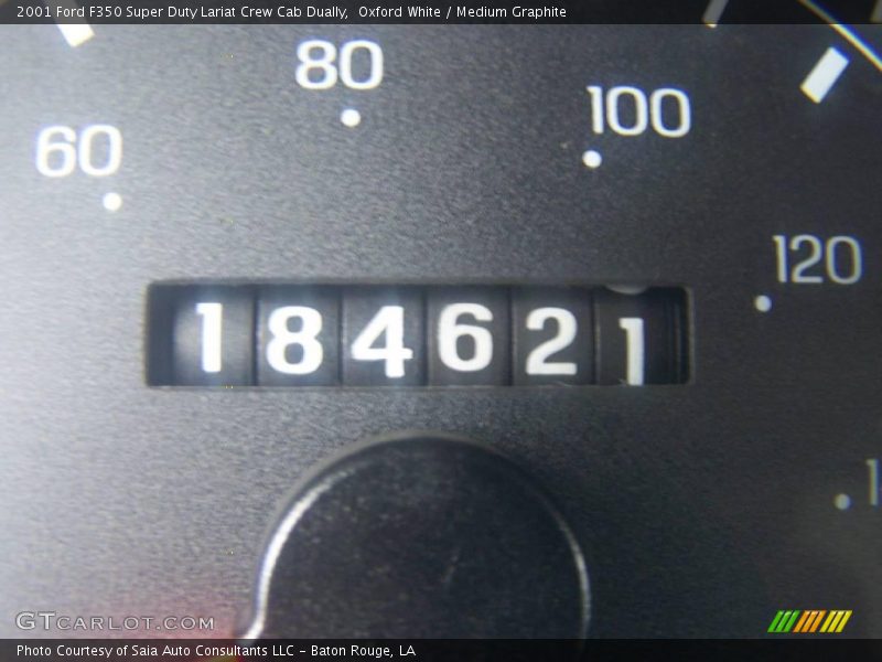 Oxford White / Medium Graphite 2001 Ford F350 Super Duty Lariat Crew Cab Dually