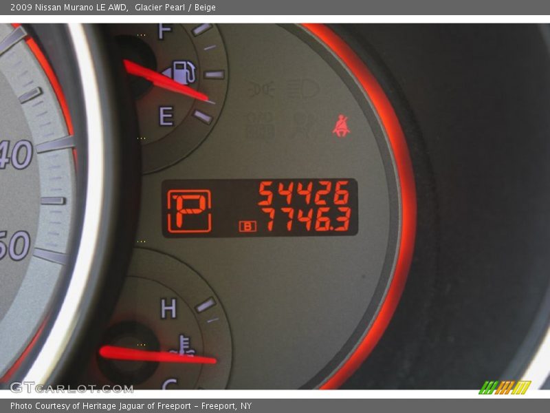 Glacier Pearl / Beige 2009 Nissan Murano LE AWD