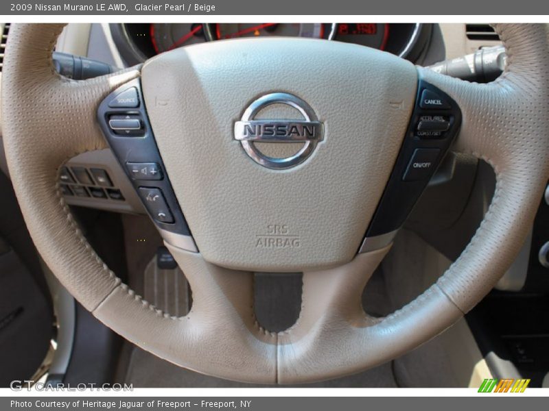 Glacier Pearl / Beige 2009 Nissan Murano LE AWD