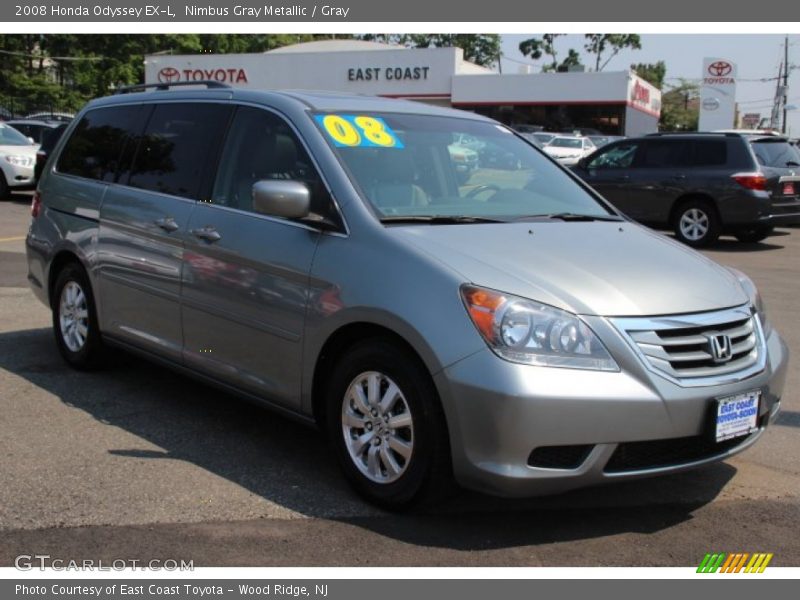 Nimbus Gray Metallic / Gray 2008 Honda Odyssey EX-L