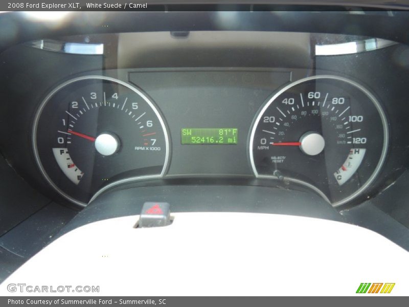 White Suede / Camel 2008 Ford Explorer XLT