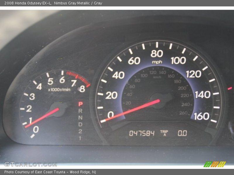 Nimbus Gray Metallic / Gray 2008 Honda Odyssey EX-L