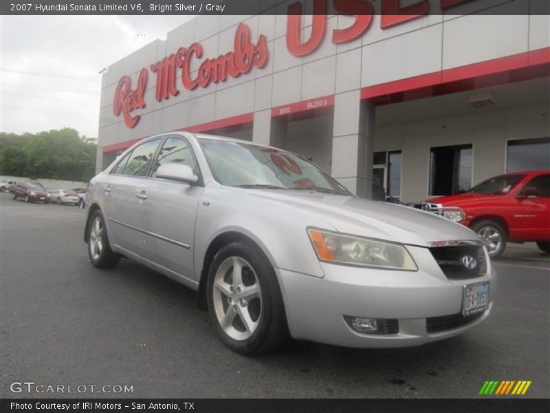 Bright Silver / Gray 2007 Hyundai Sonata Limited V6