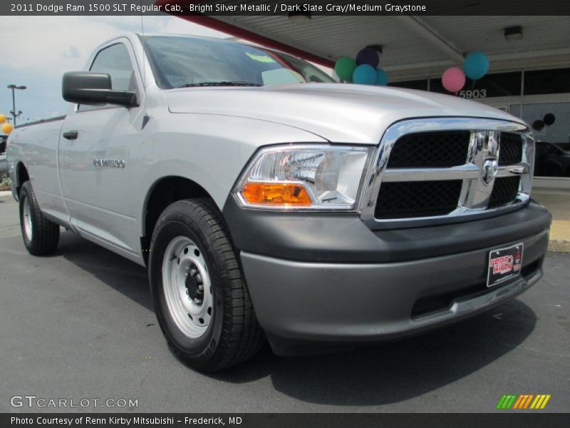 Bright Silver Metallic / Dark Slate Gray/Medium Graystone 2011 Dodge Ram 1500 SLT Regular Cab