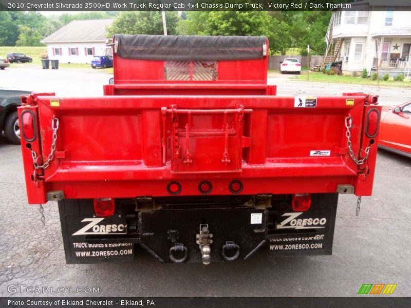 Victory Red / Dark Titanium 2010 Chevrolet Silverado 3500HD Work Truck Regular Cab 4x4 Chassis Dump Truck
