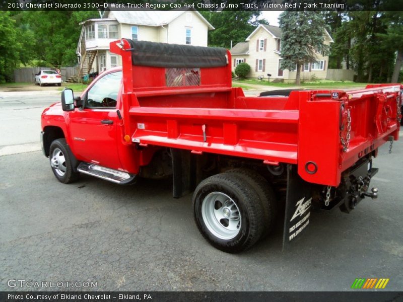  2010 Silverado 3500HD Work Truck Regular Cab 4x4 Chassis Dump Truck Victory Red