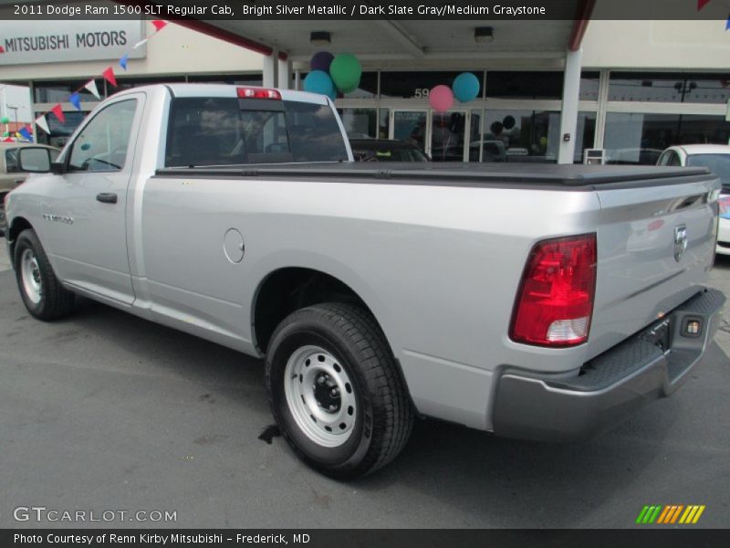 Bright Silver Metallic / Dark Slate Gray/Medium Graystone 2011 Dodge Ram 1500 SLT Regular Cab