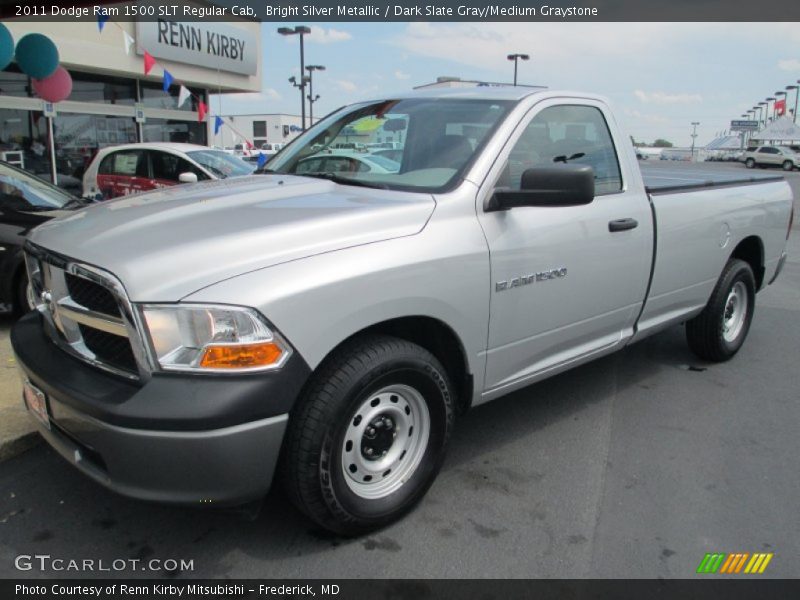 Bright Silver Metallic / Dark Slate Gray/Medium Graystone 2011 Dodge Ram 1500 SLT Regular Cab
