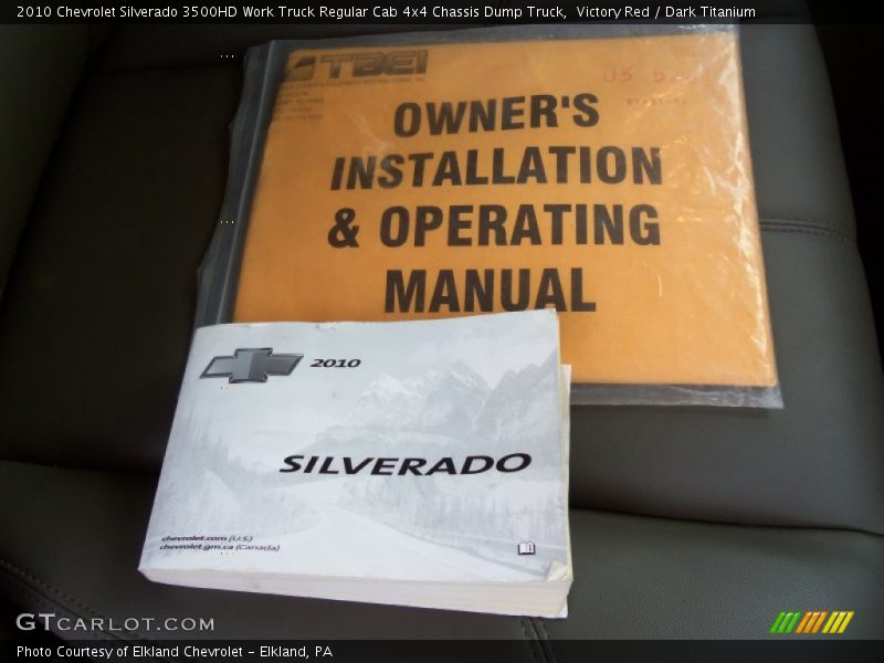 Books/Manuals of 2010 Silverado 3500HD Work Truck Regular Cab 4x4 Chassis Dump Truck