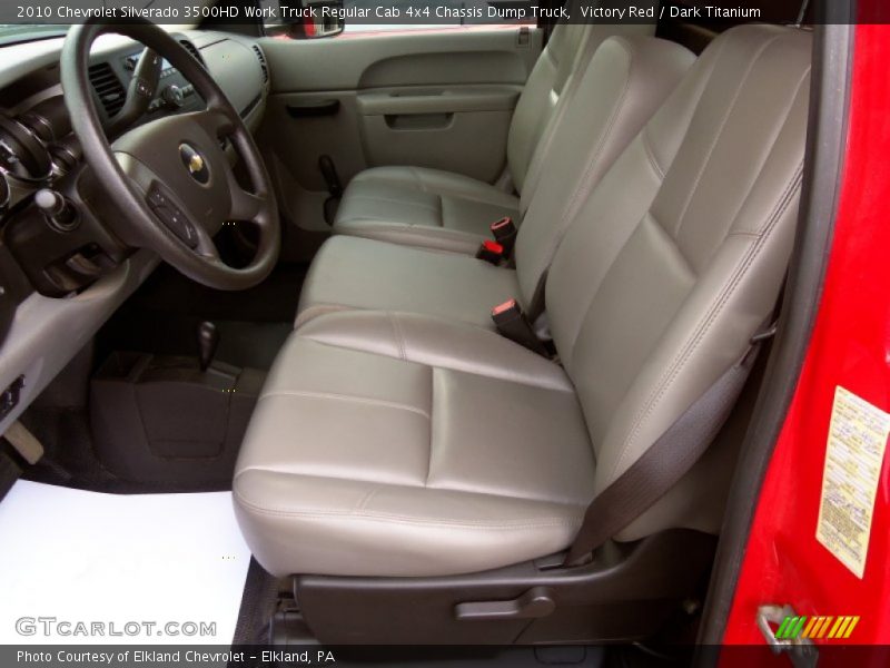 Front Seat of 2010 Silverado 3500HD Work Truck Regular Cab 4x4 Chassis Dump Truck