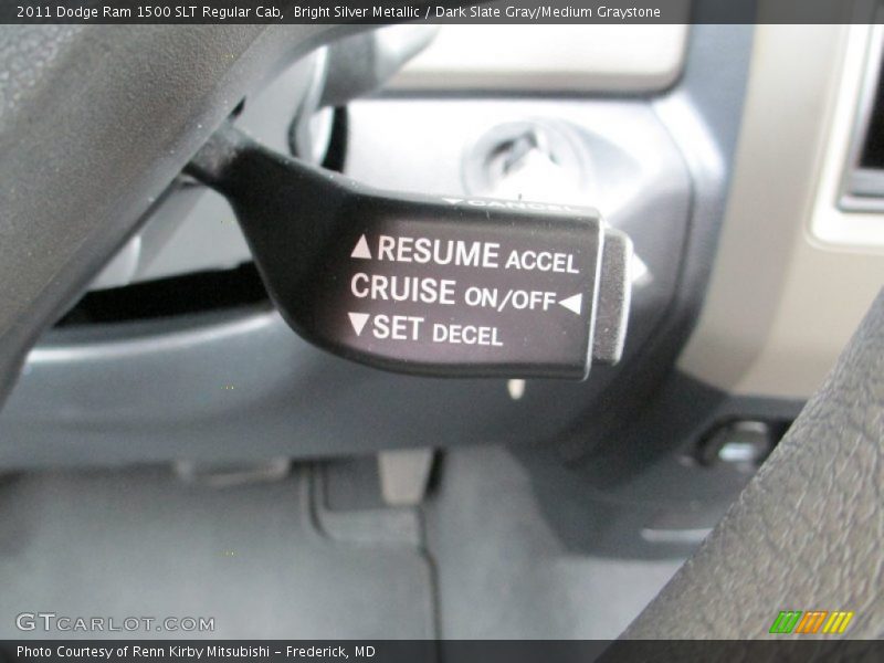 Bright Silver Metallic / Dark Slate Gray/Medium Graystone 2011 Dodge Ram 1500 SLT Regular Cab