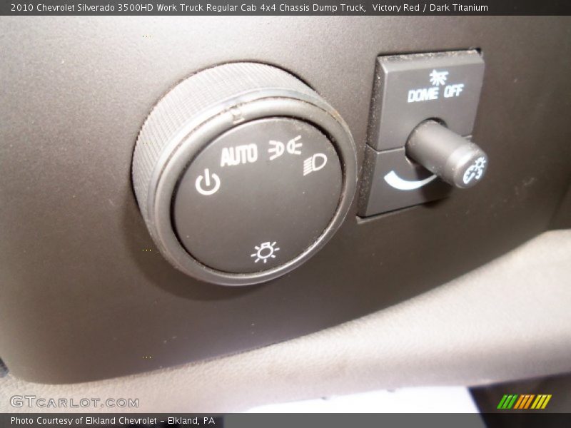 Controls of 2010 Silverado 3500HD Work Truck Regular Cab 4x4 Chassis Dump Truck