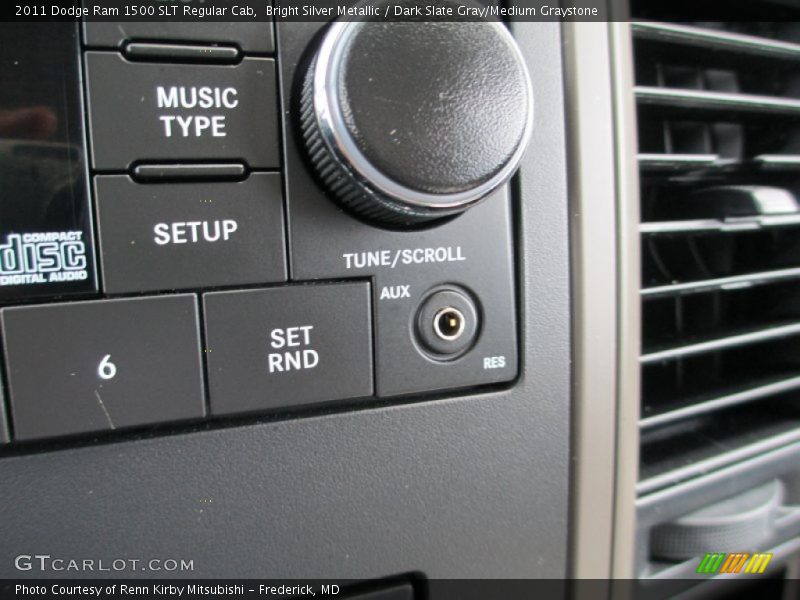 Bright Silver Metallic / Dark Slate Gray/Medium Graystone 2011 Dodge Ram 1500 SLT Regular Cab