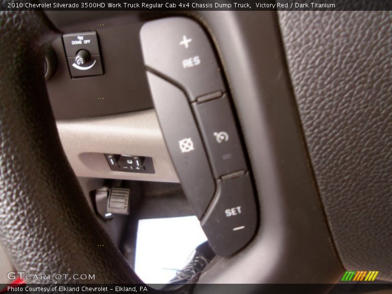 Controls of 2010 Silverado 3500HD Work Truck Regular Cab 4x4 Chassis Dump Truck