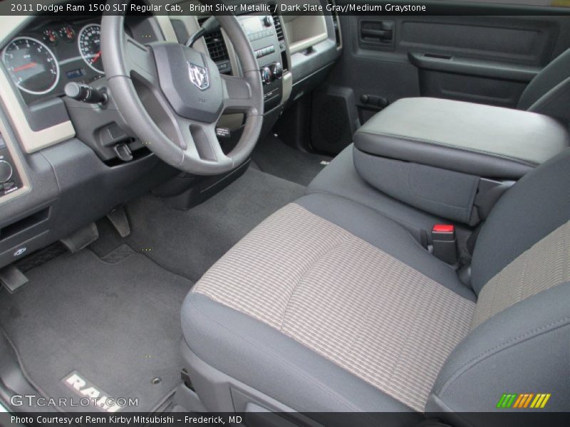 Bright Silver Metallic / Dark Slate Gray/Medium Graystone 2011 Dodge Ram 1500 SLT Regular Cab