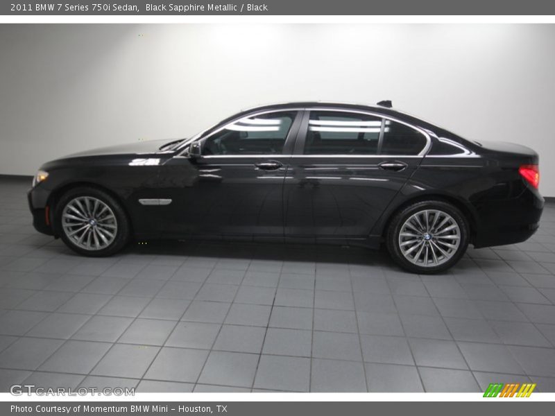 Black Sapphire Metallic / Black 2011 BMW 7 Series 750i Sedan