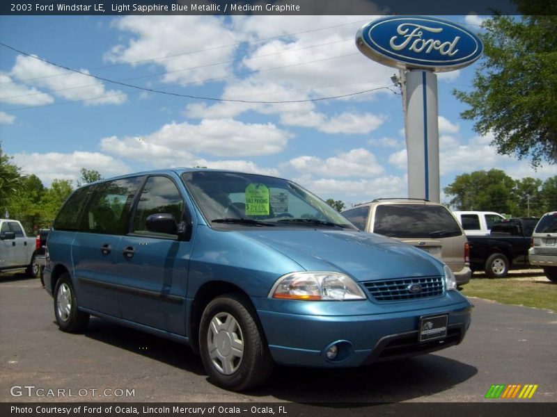 Light Sapphire Blue Metallic / Medium Graphite 2003 Ford Windstar LE