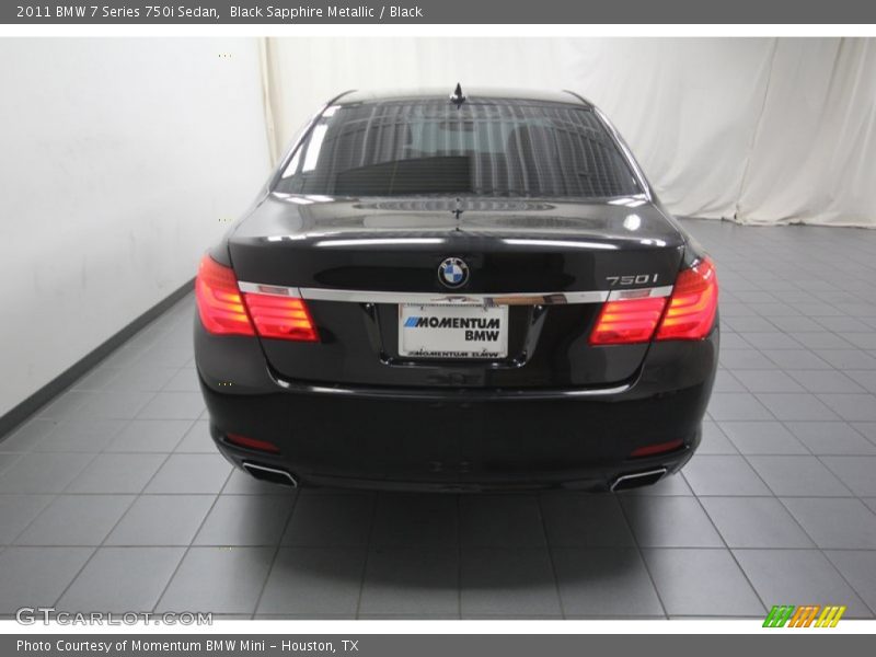 Black Sapphire Metallic / Black 2011 BMW 7 Series 750i Sedan