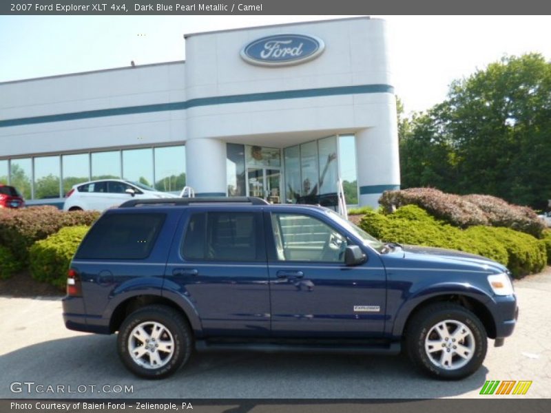 Dark Blue Pearl Metallic / Camel 2007 Ford Explorer XLT 4x4