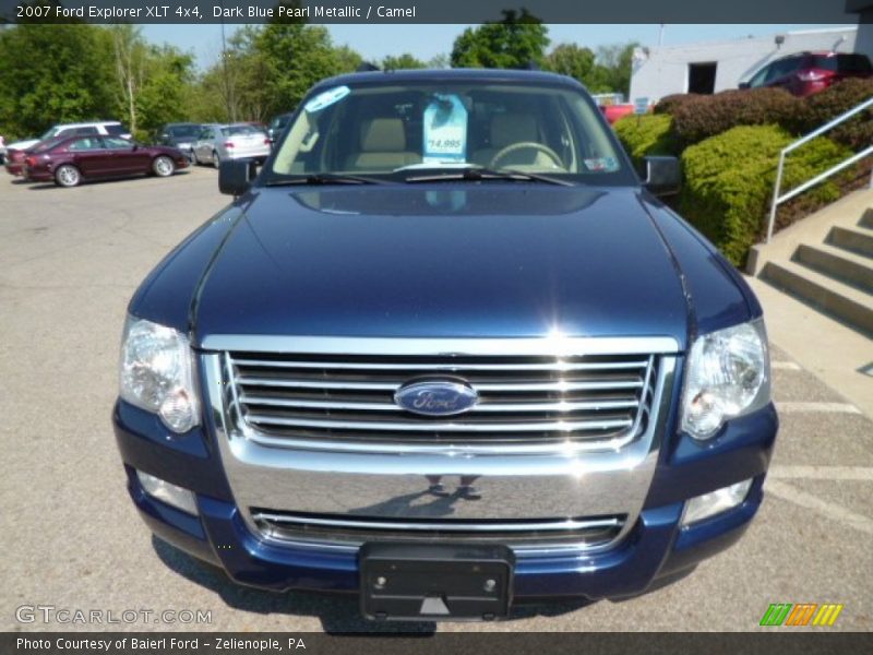 Dark Blue Pearl Metallic / Camel 2007 Ford Explorer XLT 4x4
