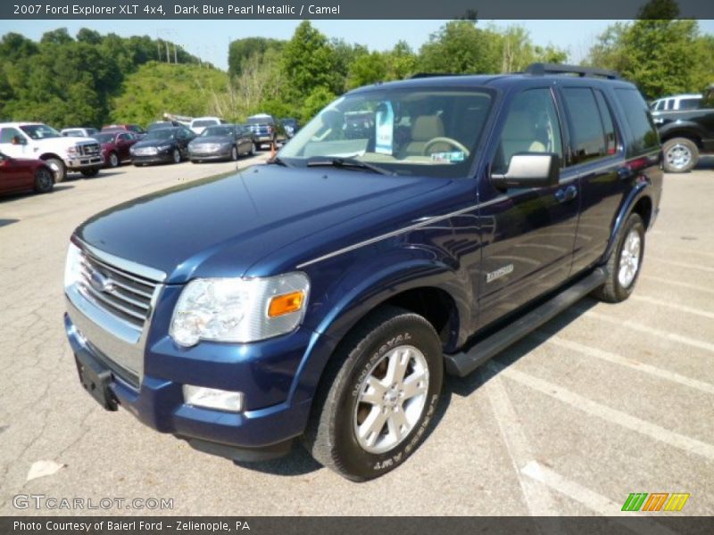 Dark Blue Pearl Metallic / Camel 2007 Ford Explorer XLT 4x4