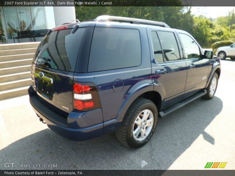 Dark Blue Pearl Metallic / Camel 2007 Ford Explorer XLT 4x4