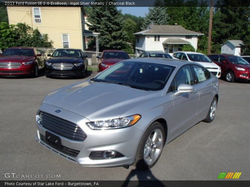 Ingot Silver Metallic / Charcoal Black 2013 Ford Fusion SE 2.0 EcoBoost