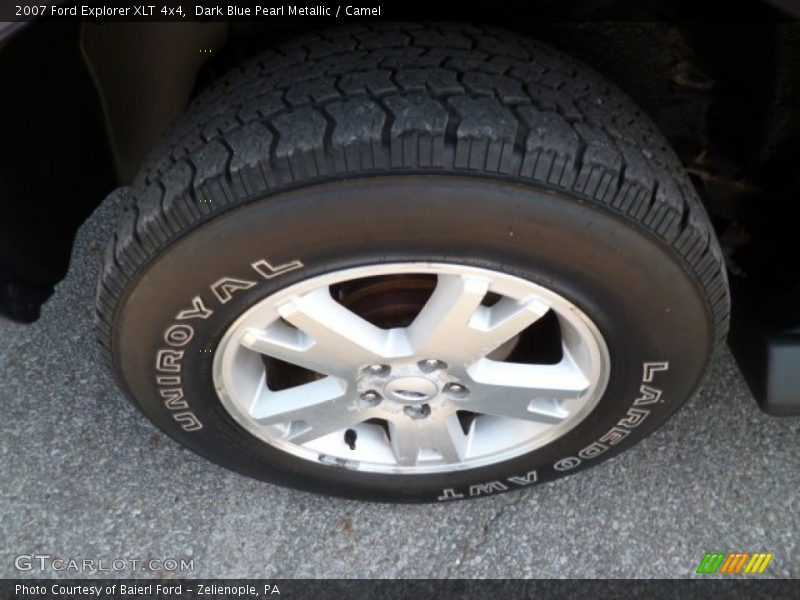 Dark Blue Pearl Metallic / Camel 2007 Ford Explorer XLT 4x4