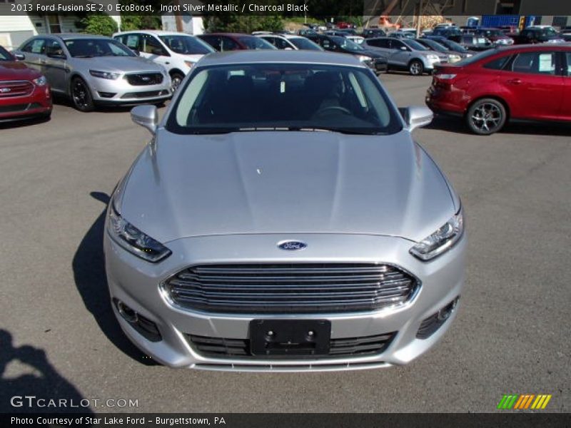 Ingot Silver Metallic / Charcoal Black 2013 Ford Fusion SE 2.0 EcoBoost