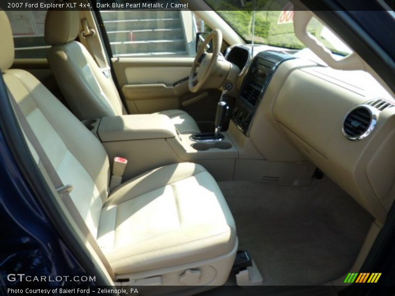 Dark Blue Pearl Metallic / Camel 2007 Ford Explorer XLT 4x4