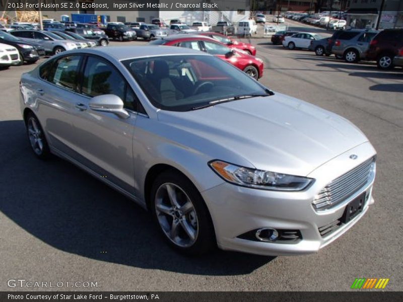 Ingot Silver Metallic / Charcoal Black 2013 Ford Fusion SE 2.0 EcoBoost