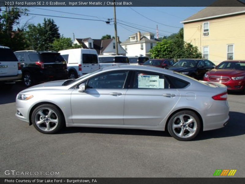 Ingot Silver Metallic / Charcoal Black 2013 Ford Fusion SE 2.0 EcoBoost